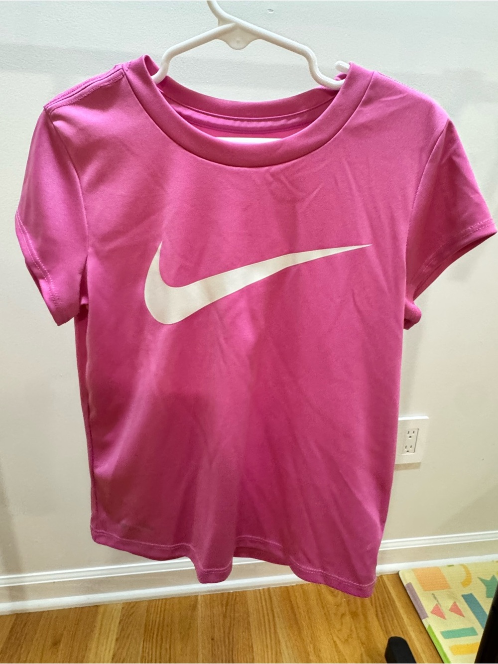 Nike Hot Pink Short Sleeve Tee with White Swoosh